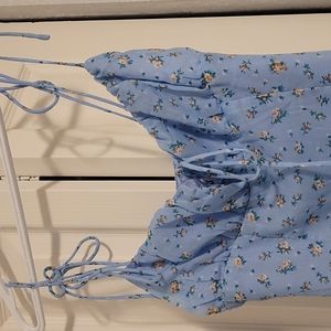 Princess Polly floral lined tie up dress